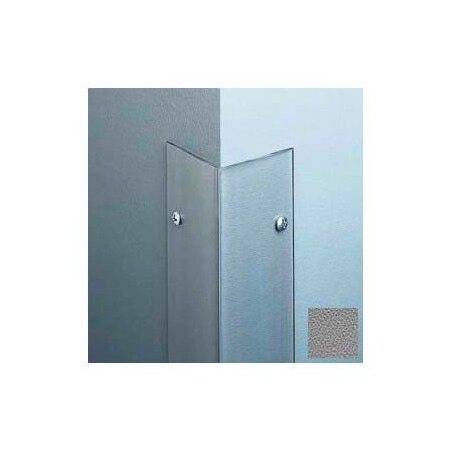 Pawling Polycarbonate Surface Mounted 90Deg Corner Guard, 2-1/2" Wing & 8'H, Gray, Taped CGT-18-8-5